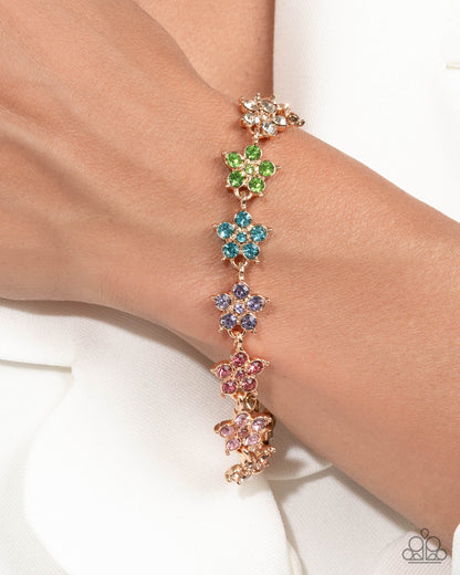 Floral Field Multi- Paparazzi Necklace and Floral Flatland Multi Bracelet (2-Piece Set)