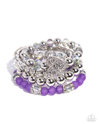 Poetically Plush - Purple - Paparazzi Bracelet