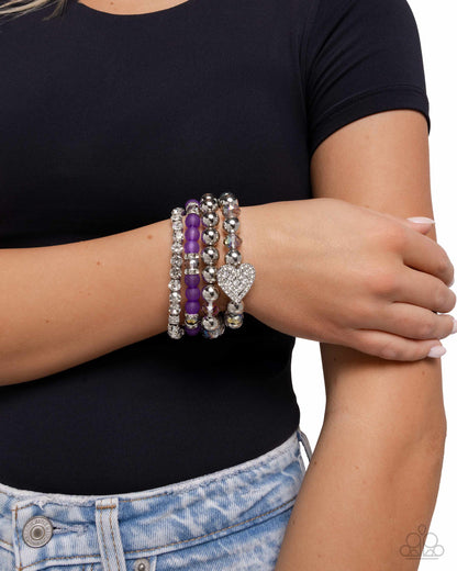 Poetically Plush - Purple - Paparazzi Bracelet