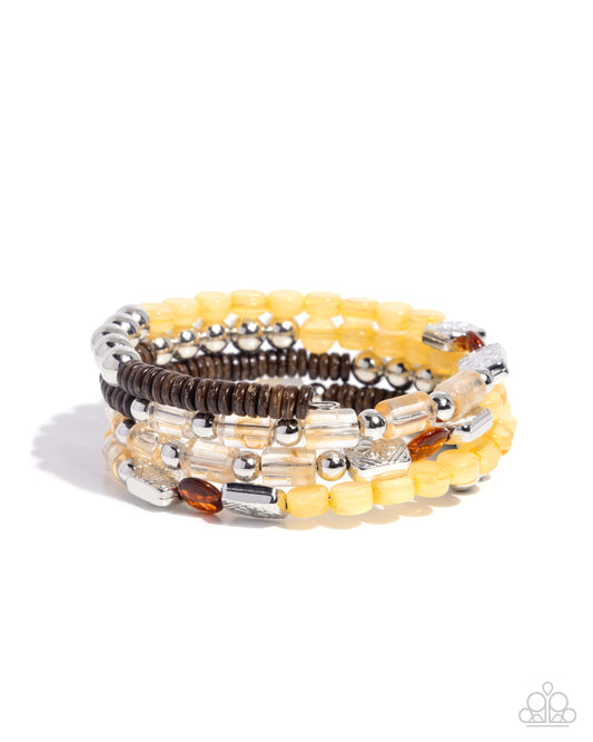 Eclectic Empire - Yellow - Paparazzi Bracelet