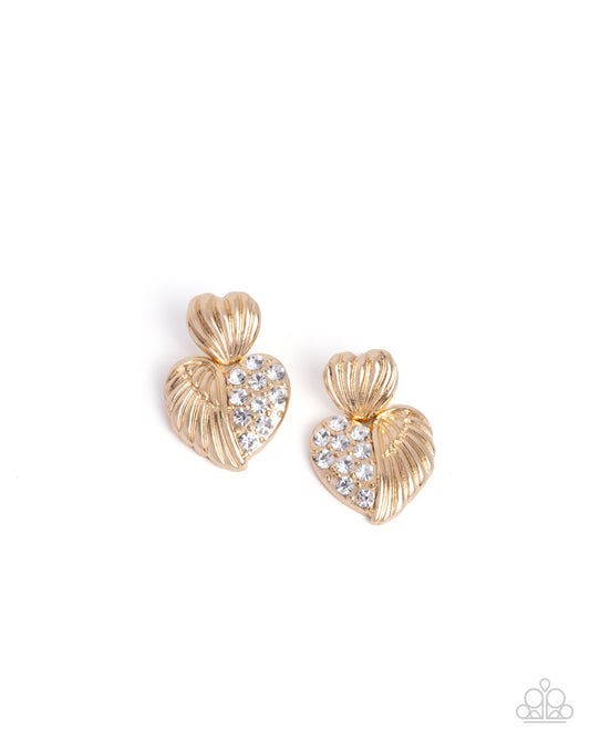 Angelic Adornment - Gold - Paparazzi Post Earrings