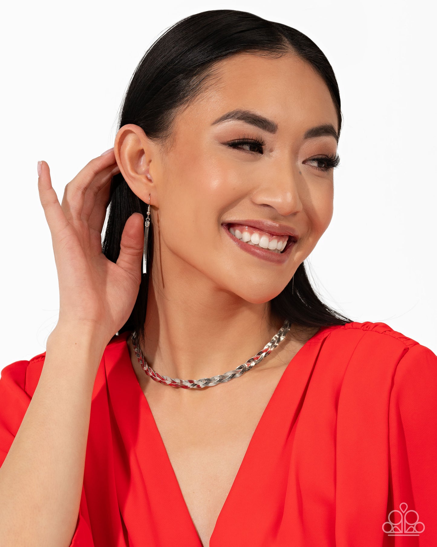 Bewildering Braid - Silver - Paparazzi Necklace