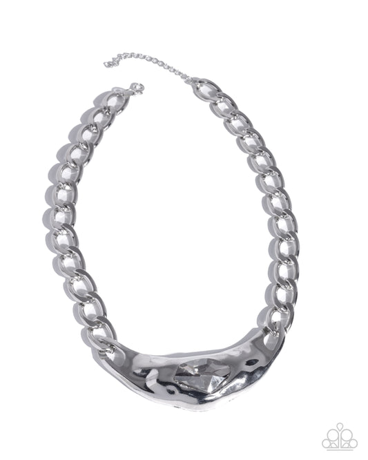 Peak of Pizzazz - Silver - Paparazzi Necklace