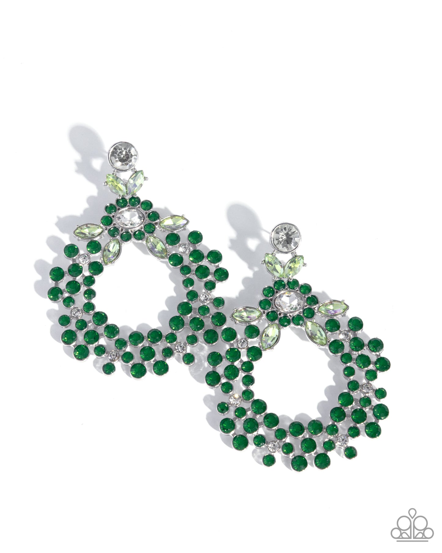 Opalescent Opulence - Green - Paparazzi Earrings