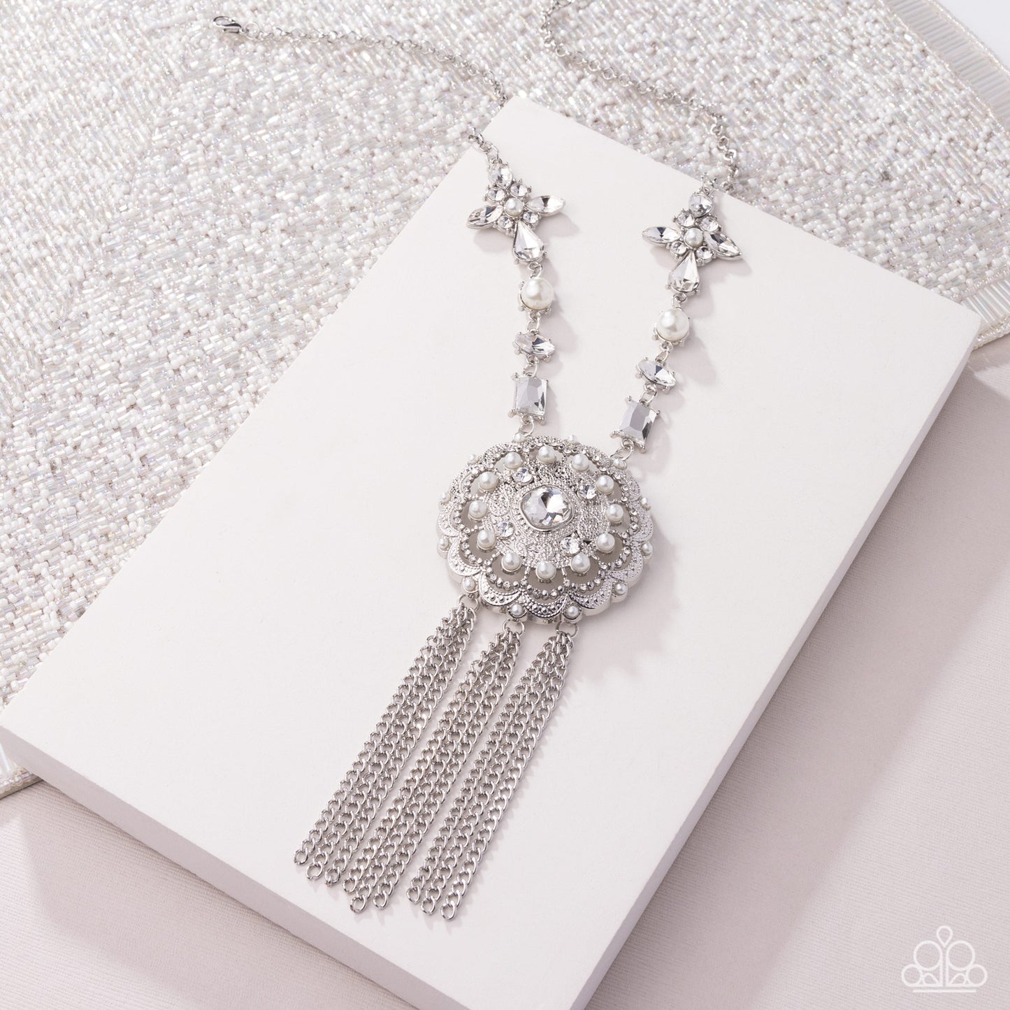 Virtuous Venture - White - Paparazzi Necklace