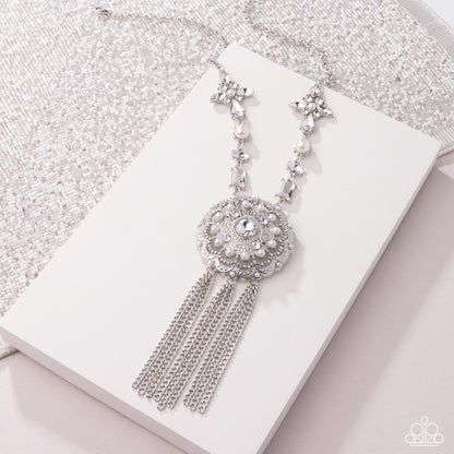 Virtuous Venture - White - Paparazzi Necklace
