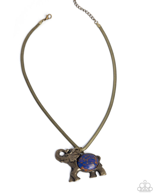 Empathetic Elephant - Purple - Paparazzi Necklace