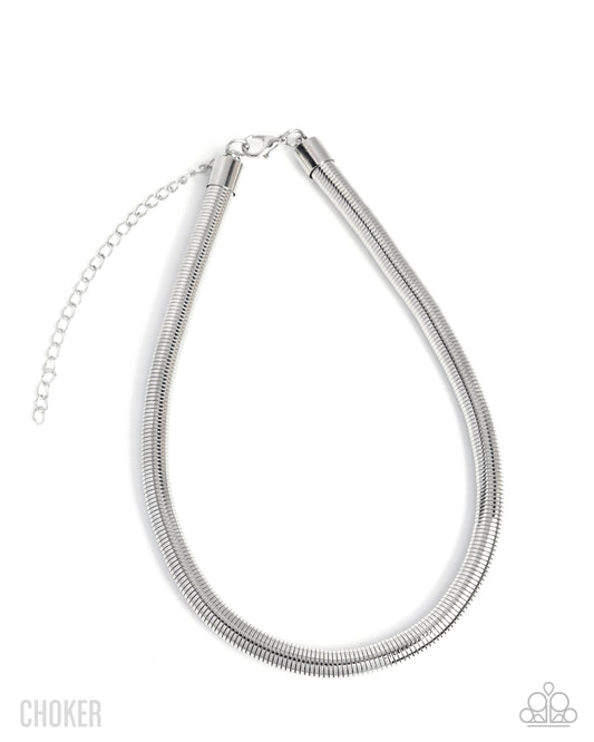 Elementary Elegance - Silver - Paparazzi Necklace