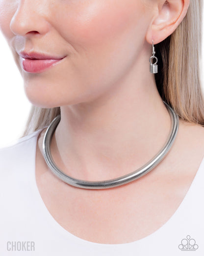 Elementary Elegance - Silver - Paparazzi Necklace