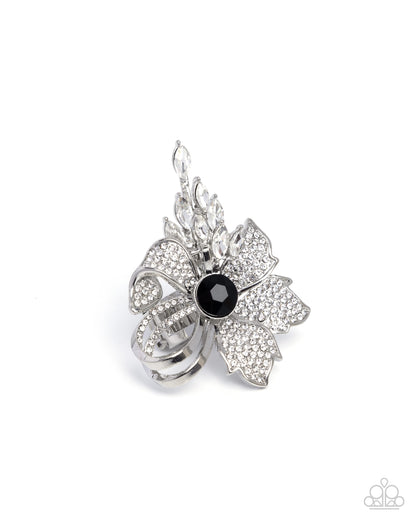 Blooming Broadcast - Black - Paparazzi Ring