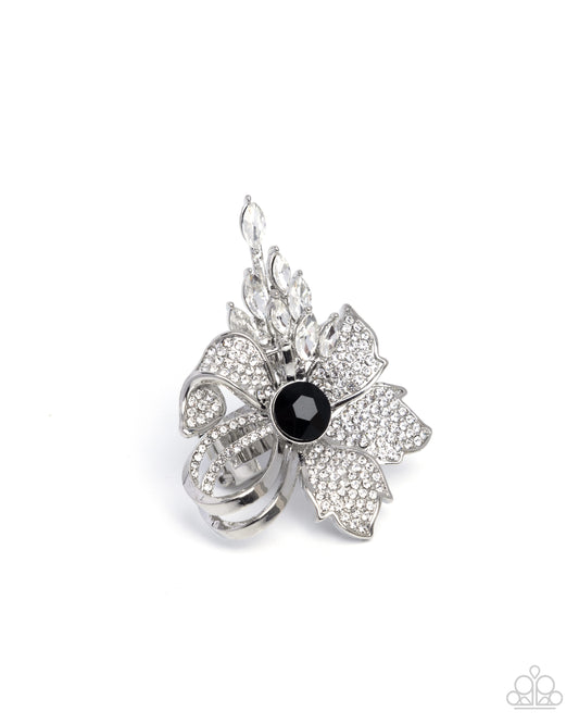 Blooming Broadcast - Black - Paparazzi Ring