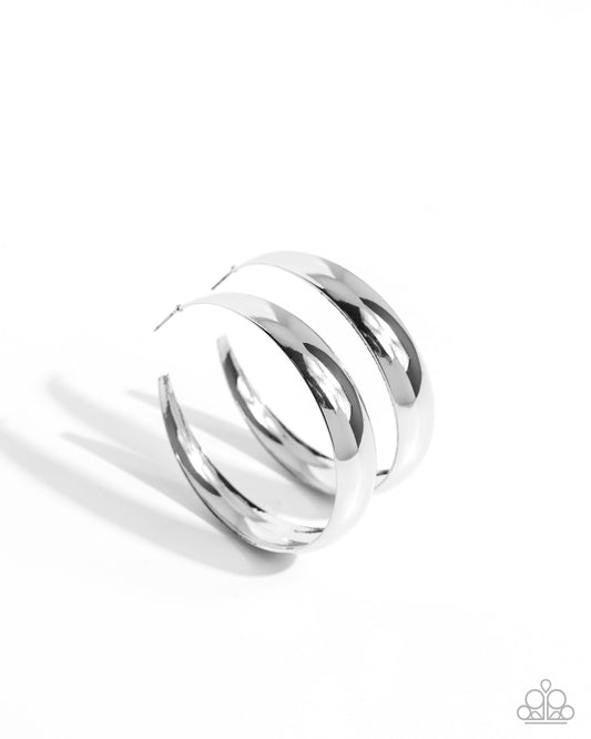 Gravity Generosity - Silver - Paparazzi Earrings