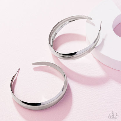 Gravity Generosity - Silver - Paparazzi Earrings