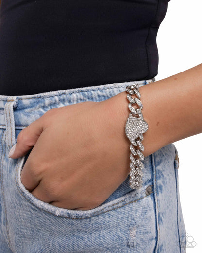Humane Hearts - White - Paparazzi Bracelet