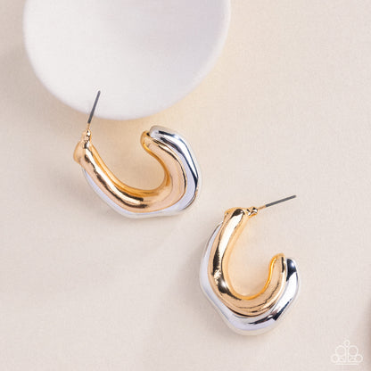 Metallic Multicolored - Multi - Paparazzi Earrings