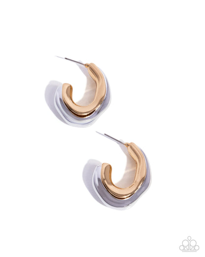 Metallic Multicolored - Multi - Paparazzi Earrings
