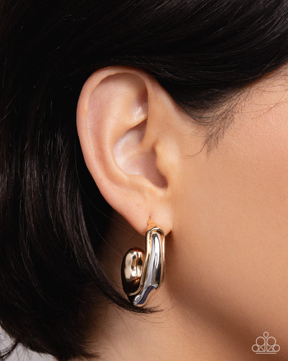 Metallic Multicolored - Multi - Paparazzi Earrings