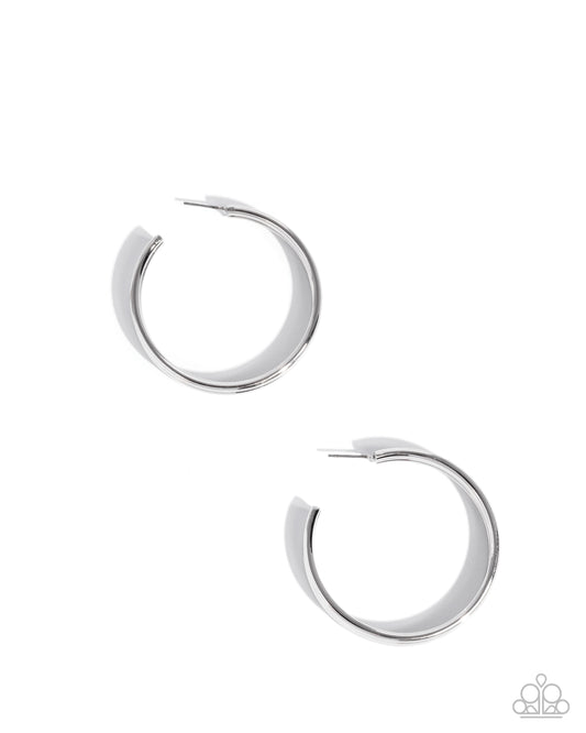 Traditional Trio - Silver - Paparazzi Hoop Earrings