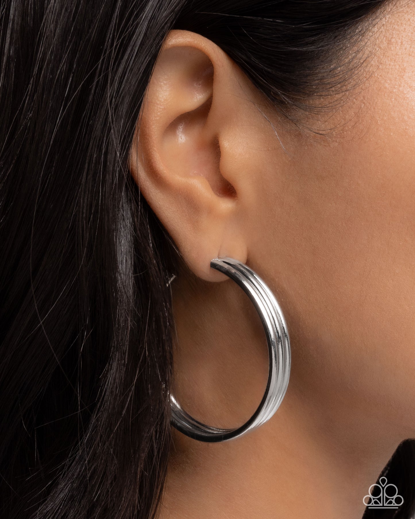 Traditional Trio - Silver - Paparazzi Hoop Earrings