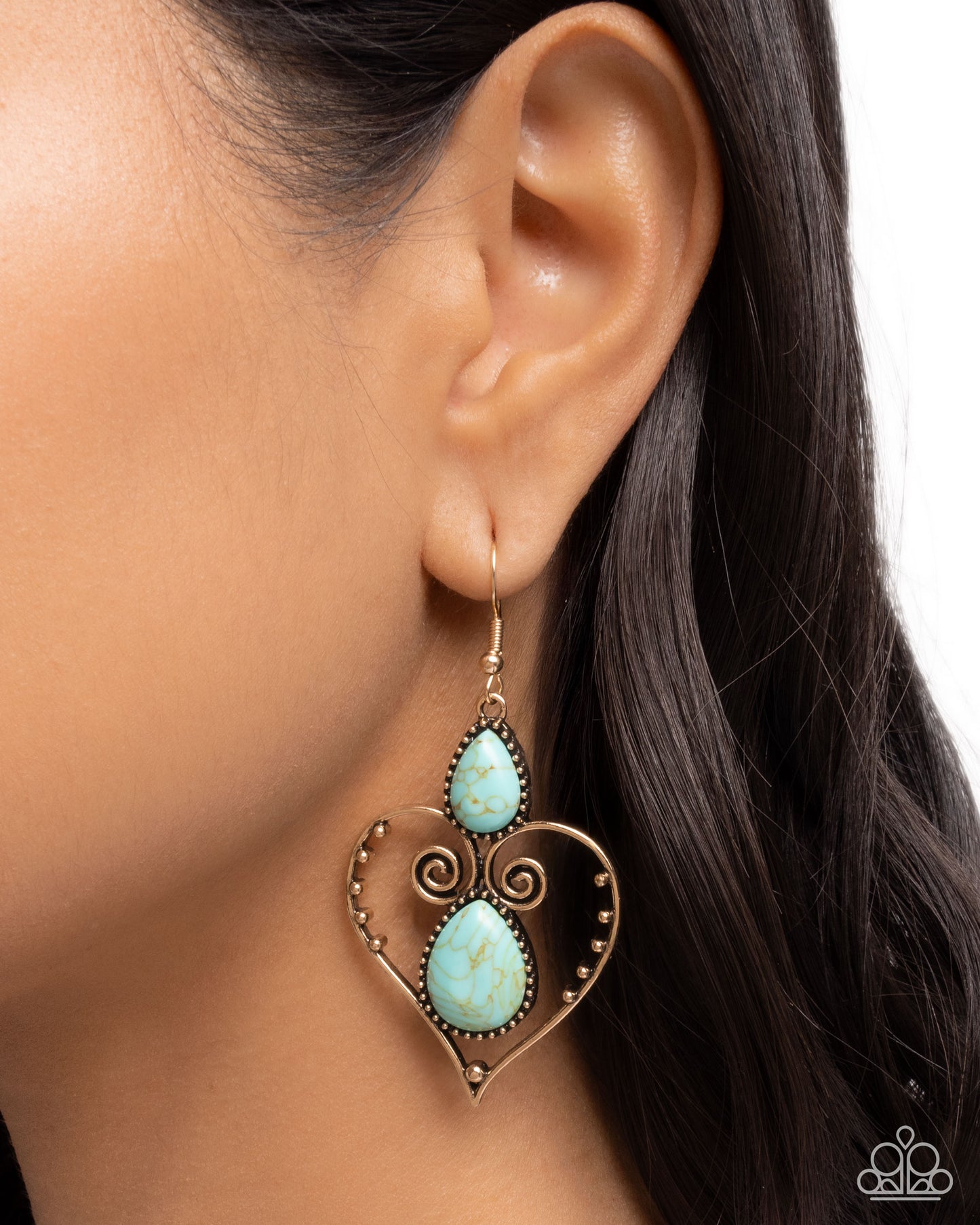 Selfless Stones - Gold - Paparazzi Earrings