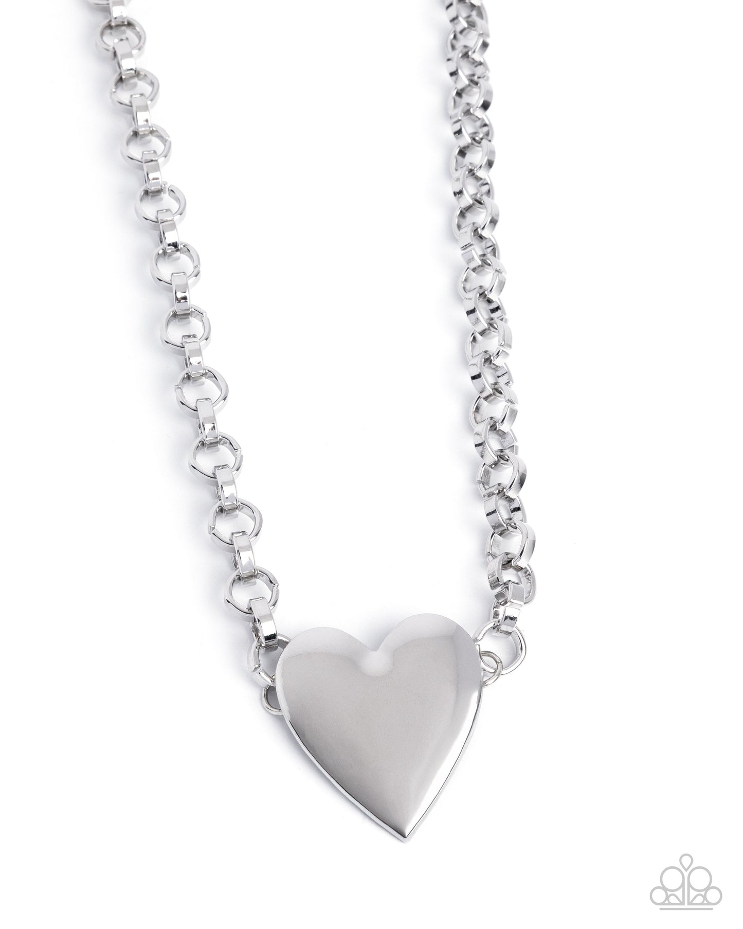 Sweet Start - Paparazzi Complete Look - Smitten Start - Silver Heart Necklace and Sentimental Start - Silver Heart Bracelet Set