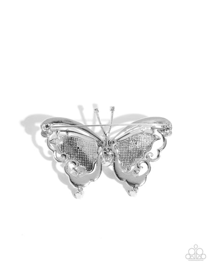 Articulate Aerial - White - Paparazzi Brooch
