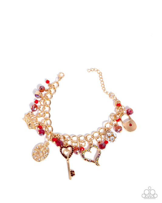 Queen of the Party - Red - Paparazzi Bracelet