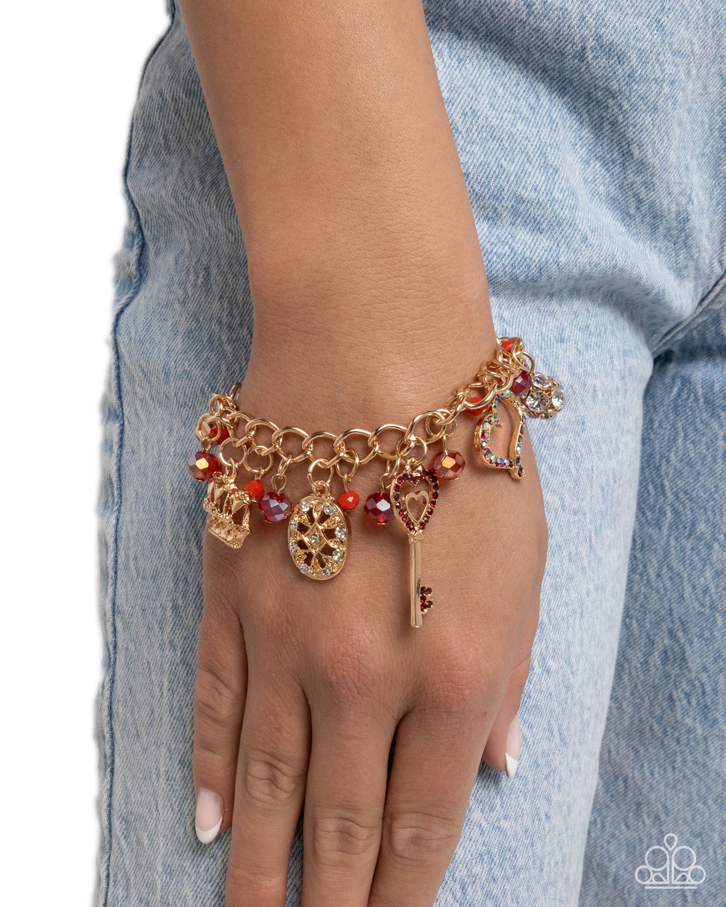 Queen of the Party - Red - Paparazzi Bracelet