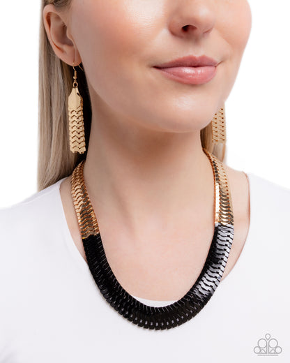 Painted Paradox - Black - Paparazzi Necklace