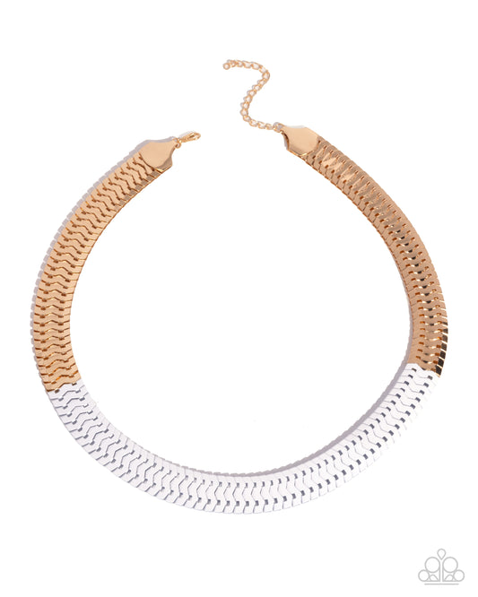 Painted Paradox - White - Paparazzi Necklace
