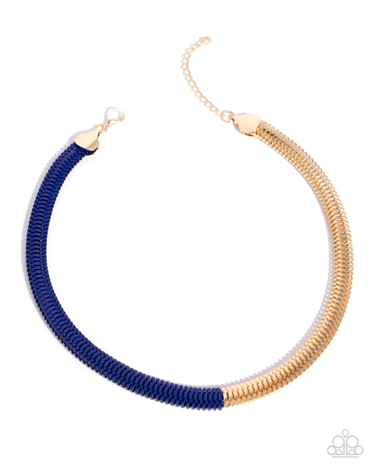 Dynamic Duality - Blue - Paparazzi Necklace