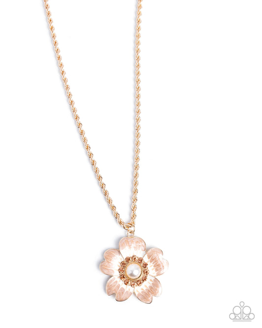 Perennial Pendant - Brown - Paparazzi Necklace