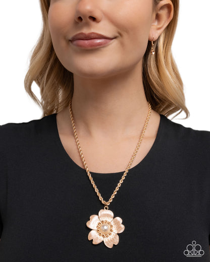 Perennial Pendant - Brown - Paparazzi Necklace