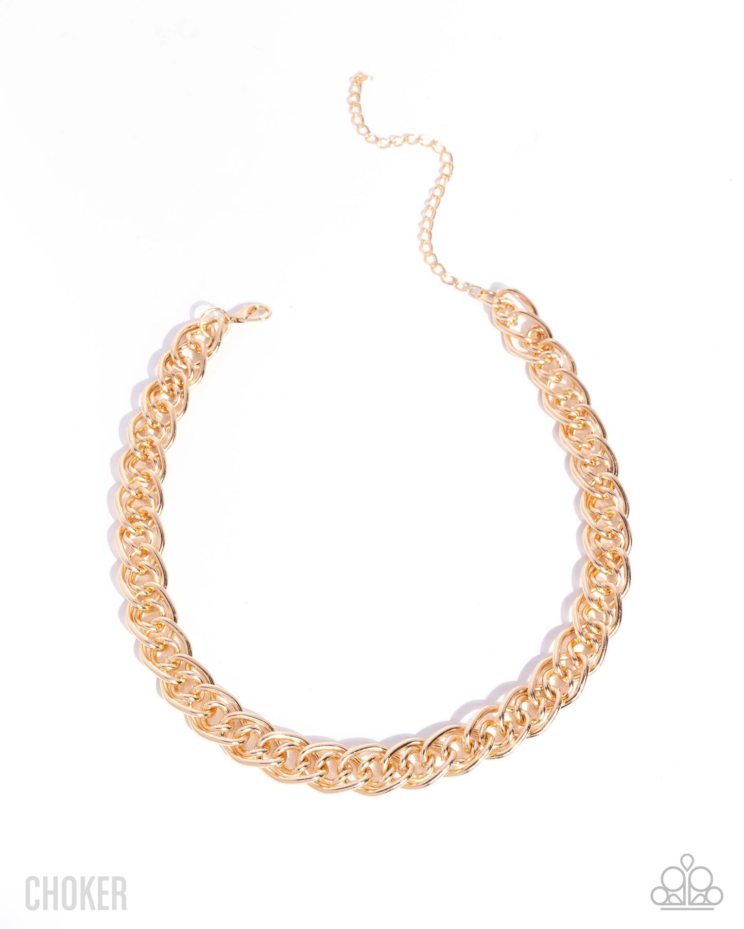 Lustrous Links - Gold - Paparazzi Choker Necklace