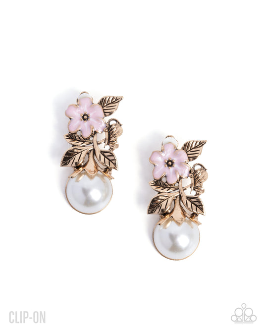 Elegant Evolution - Gold - Paparazzi Earrings
