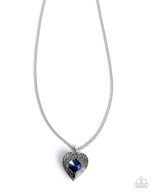 Heartfelt Honor - Blue - Paparazzi Necklace