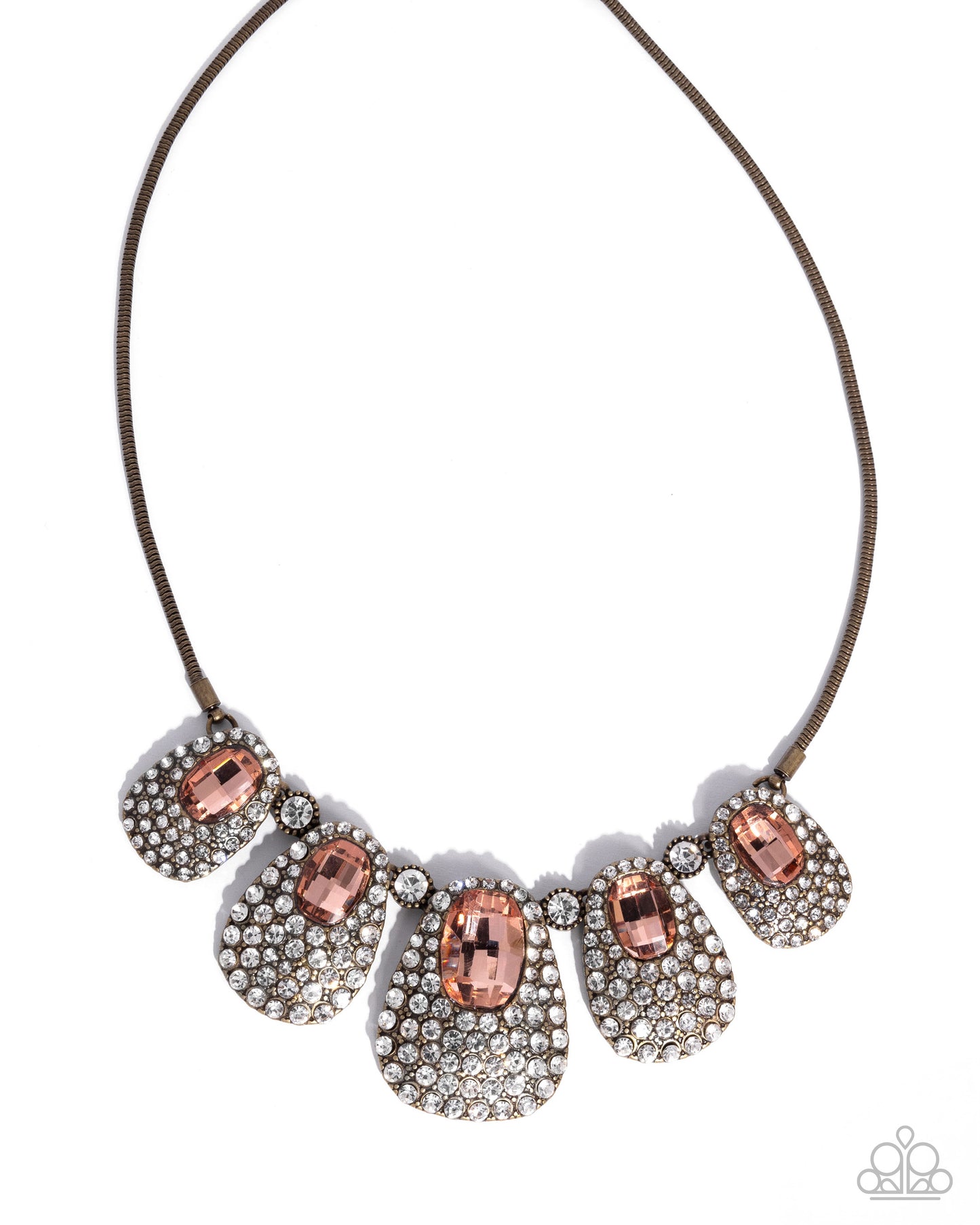 Oval Ovation - Brass - Paparazzi Necklace