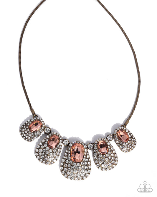 Oval Ovation - Brass - Paparazzi Necklace