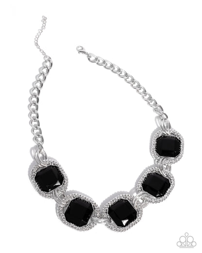 Framing Fanatic - Black - Paparazzi Necklace