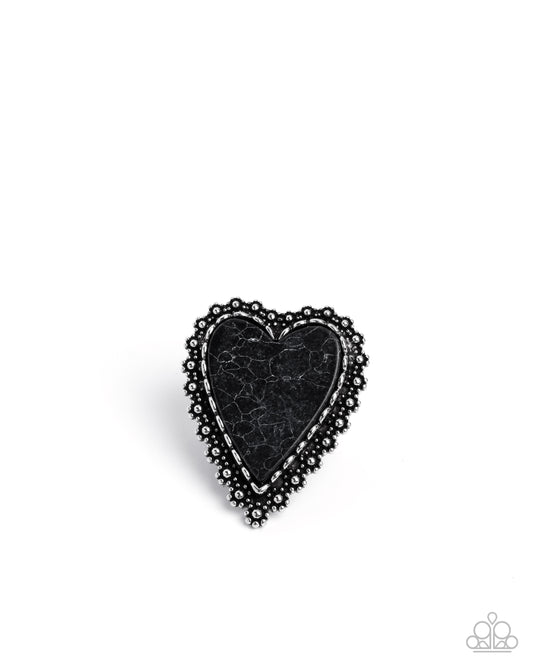 Affectionate Allegiance - Black - Paparazzi Ring