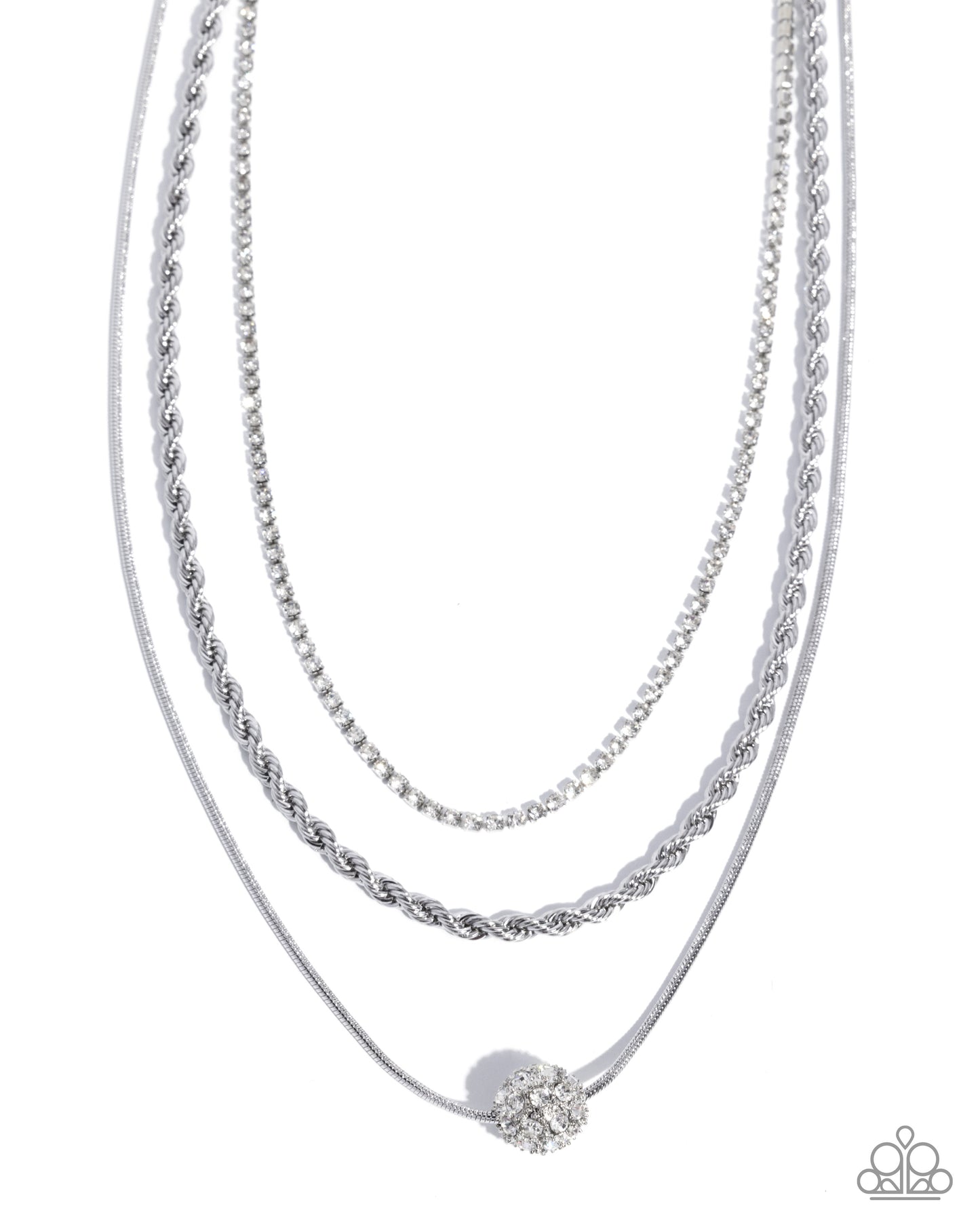 True Love Tiers - White - Paparazzi Necklace