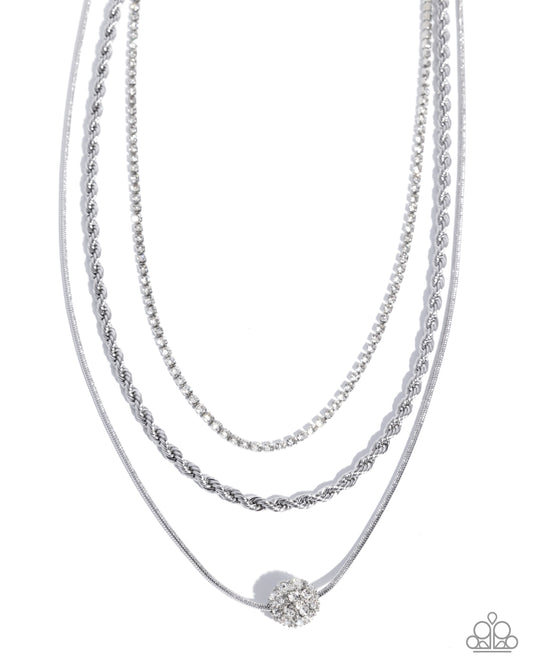 True Love Tiers - White - Paparazzi Necklace