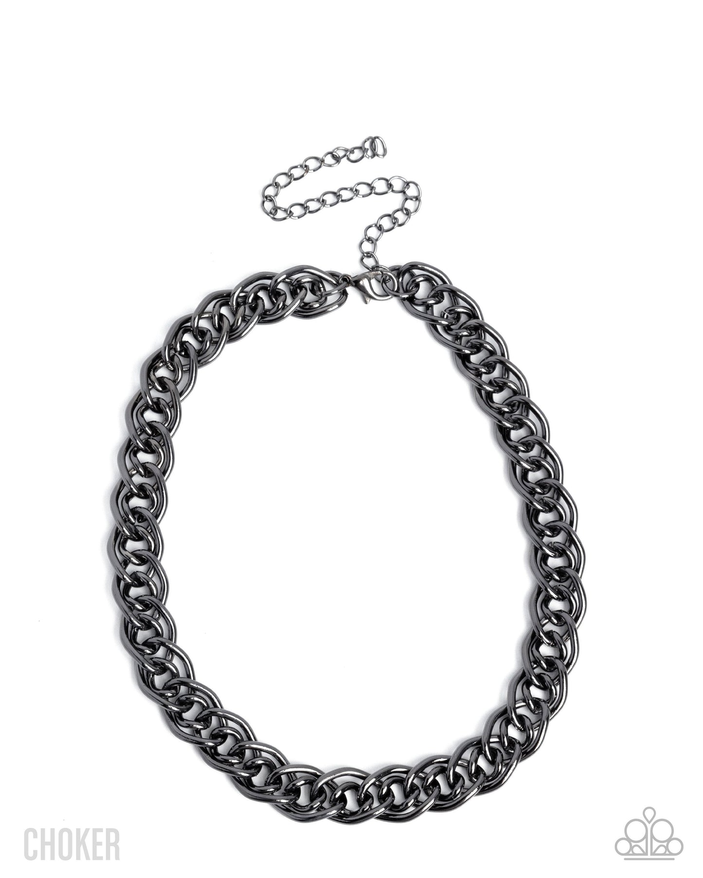 Lustrous Links - Black - Paparazzi Choker Necklace