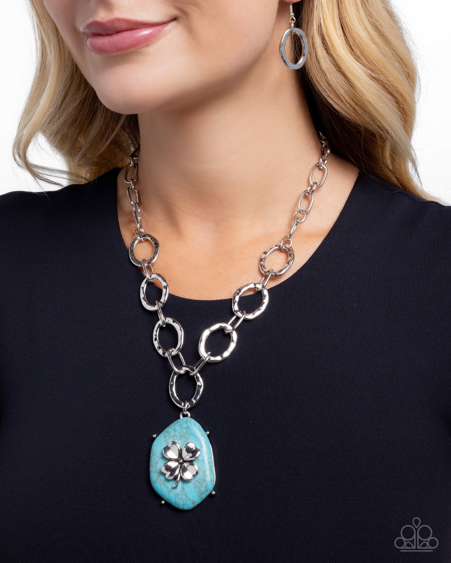 Clover Collection - Blue - Paparazzi Necklace
