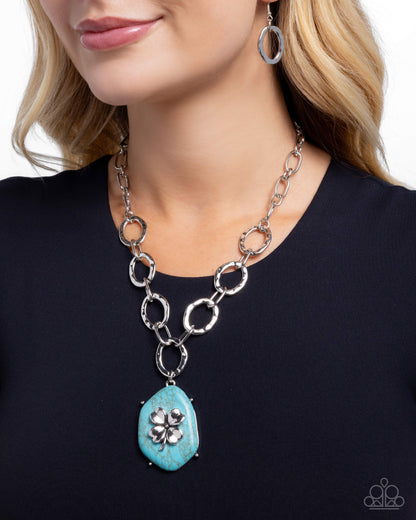 Clover Collection - Blue - Paparazzi Necklace