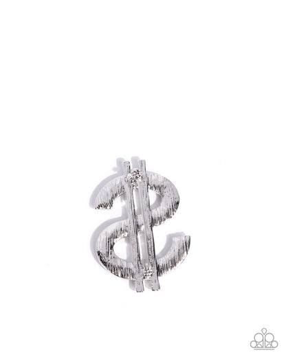 Raking in the Bling - White - Paparazzi Brooch
