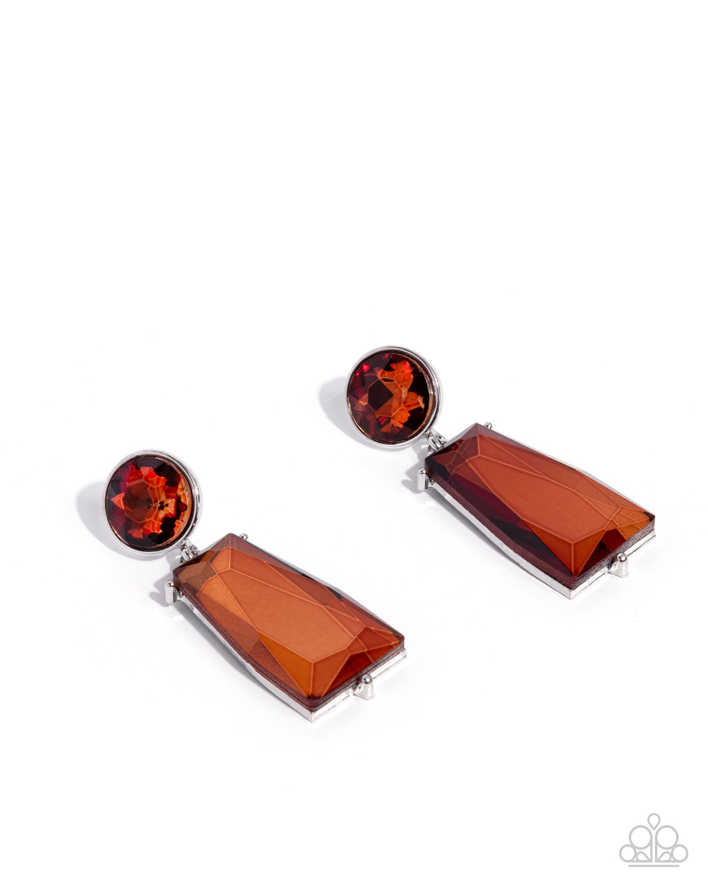 Carefree Character - Brown - Paparazzi Post Earrings