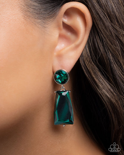 Carefree Character - Green - Paparazzi Earrings