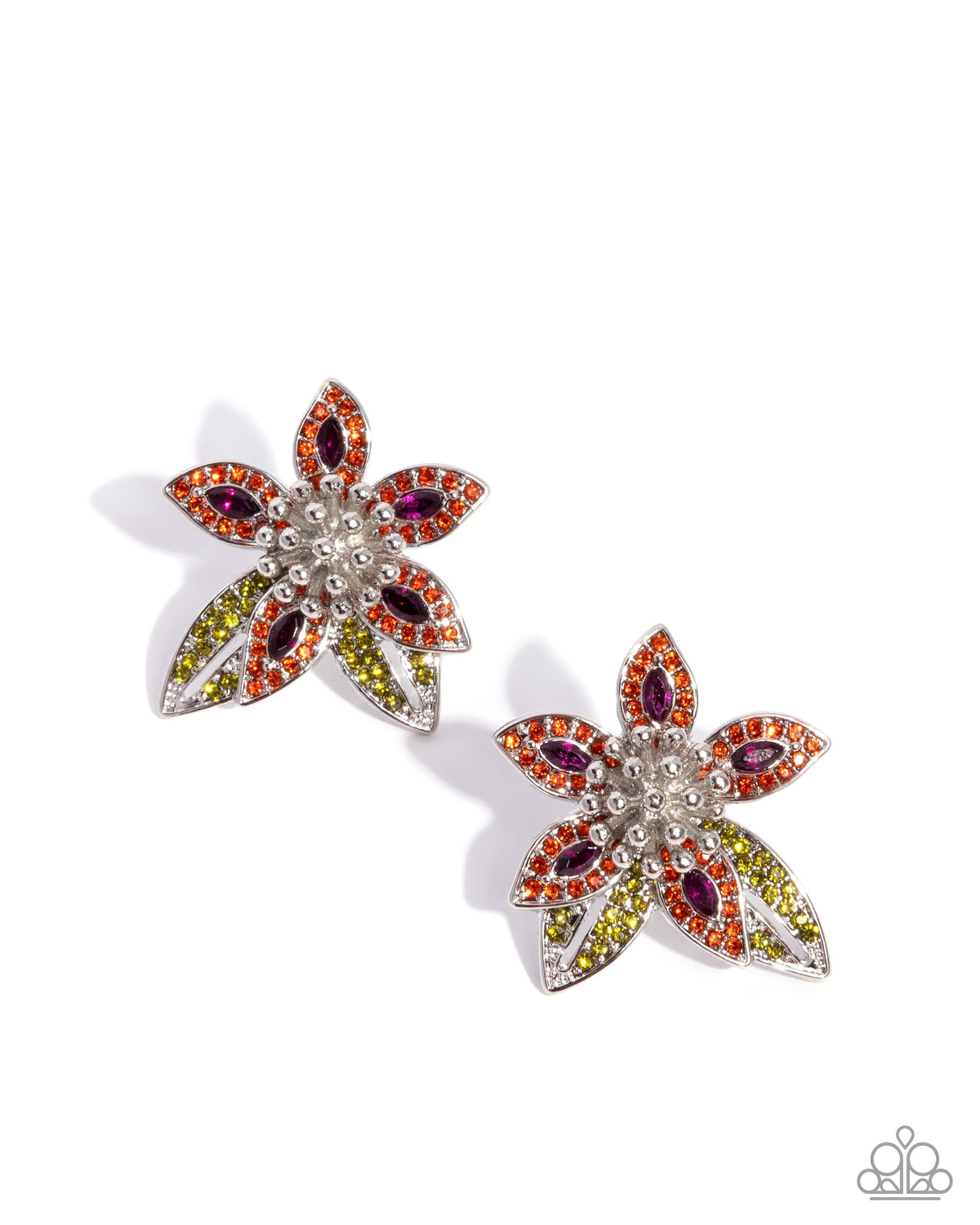 Floral Fairness - Multi - Paparazzi Post Earrings