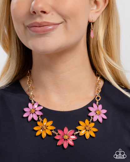 First Date Flowers - Multi - Paparazzi Floral Necklace